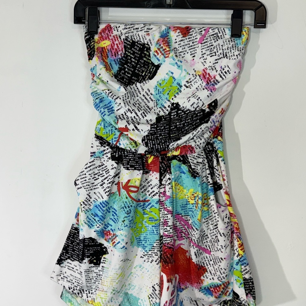 Vintage ! Absolutely Love It ! Colorful Strapless Dress